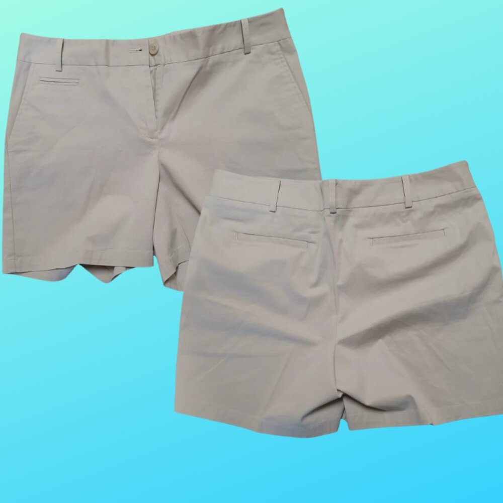 Cute! Women's Talbots Khaki Chino Shorts - Size 10 | Never Worn!